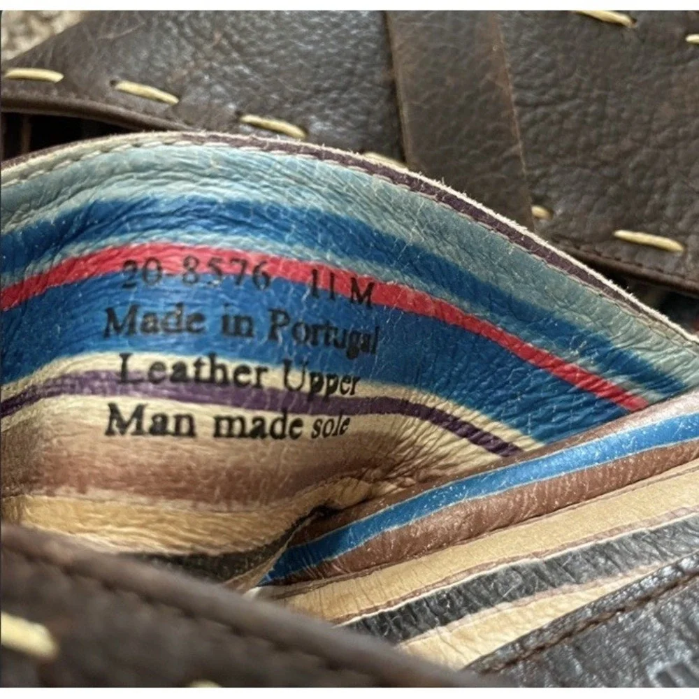 Johnston & Murphy Cross Strap Leather Sandals‎ Men’s 11 Casual Summer